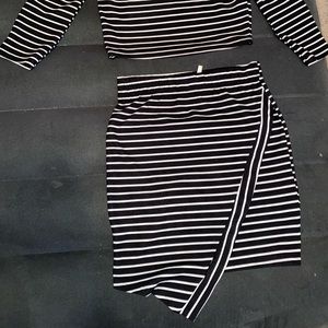 2 piece set - crop shirt and skirt